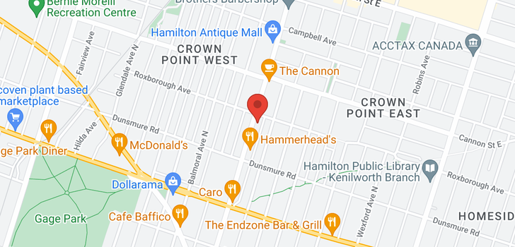 map of 116 Ottawa Street N
